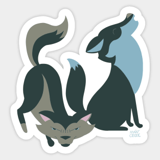 Woof Wolfs Sticker